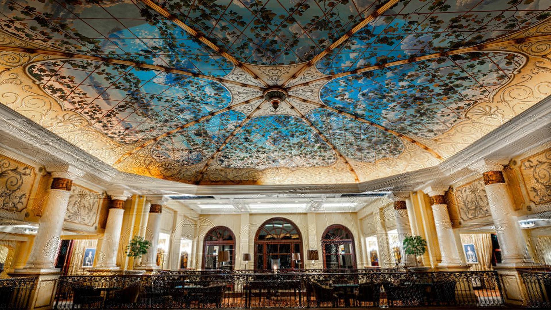 Palazzo Hotel フォーウェイズ エクステリア 写真 The ceiling of the ballroom